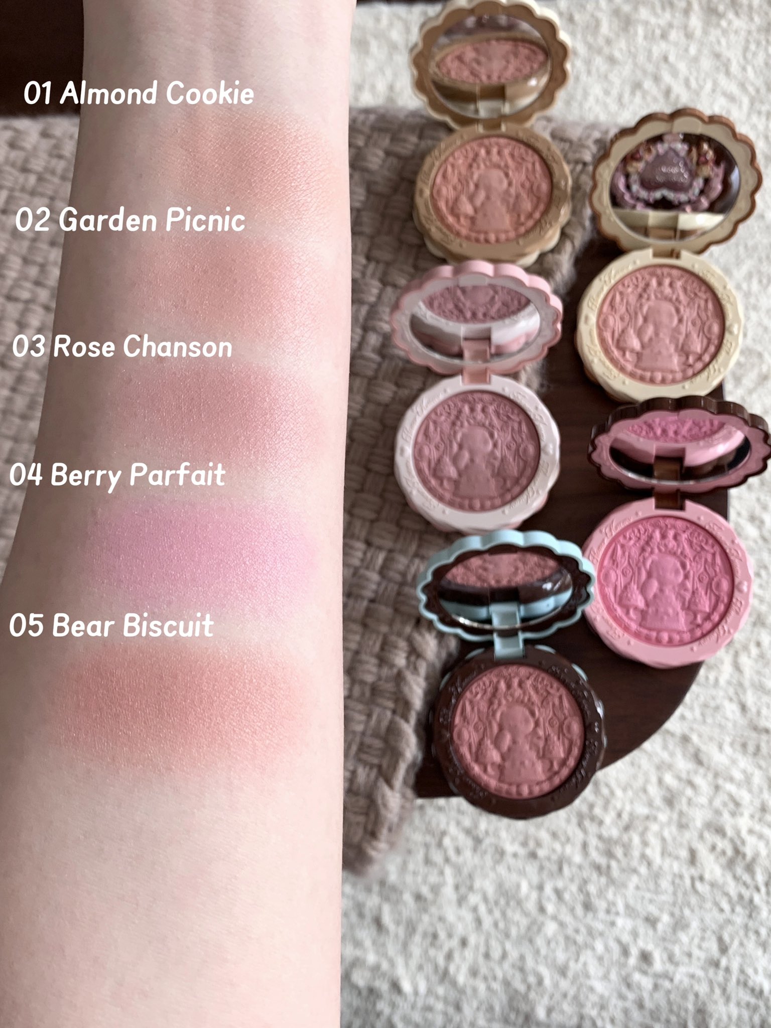 5色フラワーノーズ スウィーティーベア コーティング　シルクサテン　ブラッシュ FlowerKnows(フラワーノーズ)スウィーティーベアコレクション