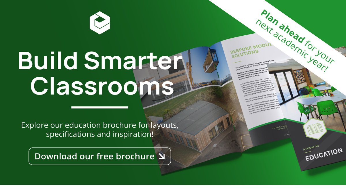 Your next learning space starts here! 📚
From bright, flexible classrooms to full school buildings, our modular solutions deliver quality, speed &amp; minimal disruption.

📥 Download the brochure on our site for layout ideas &amp; inspiration!

#ModularClassrooms #UKSchools #Education