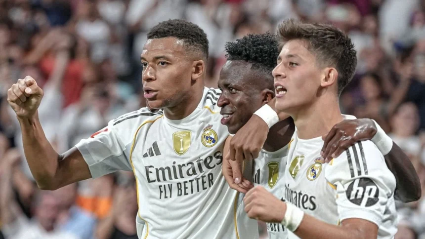 SportsDigestINT's tweet photo. Real Madrid Close To 200 Wins And 700 Goals In Champions League
Full Story👉https://t.co/3K1V7KJzOJ
#RealMadrid #HalaMadrid #UCL #ChampionsLeague #FootballHistory #LosBlancos #UCLStats https://t.co/kuJhKmb8FT