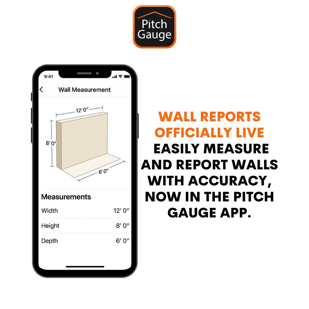 #PitchGauge just leveled up; now you can measure and report walls with unmatched accuracy, speed, and confidence all inside the app. No waiting. No guesswork. Just precision when it matters most.
Order your Wall Reports today 
products.pitchgauge.com/reports

#wallreports #buildersapp