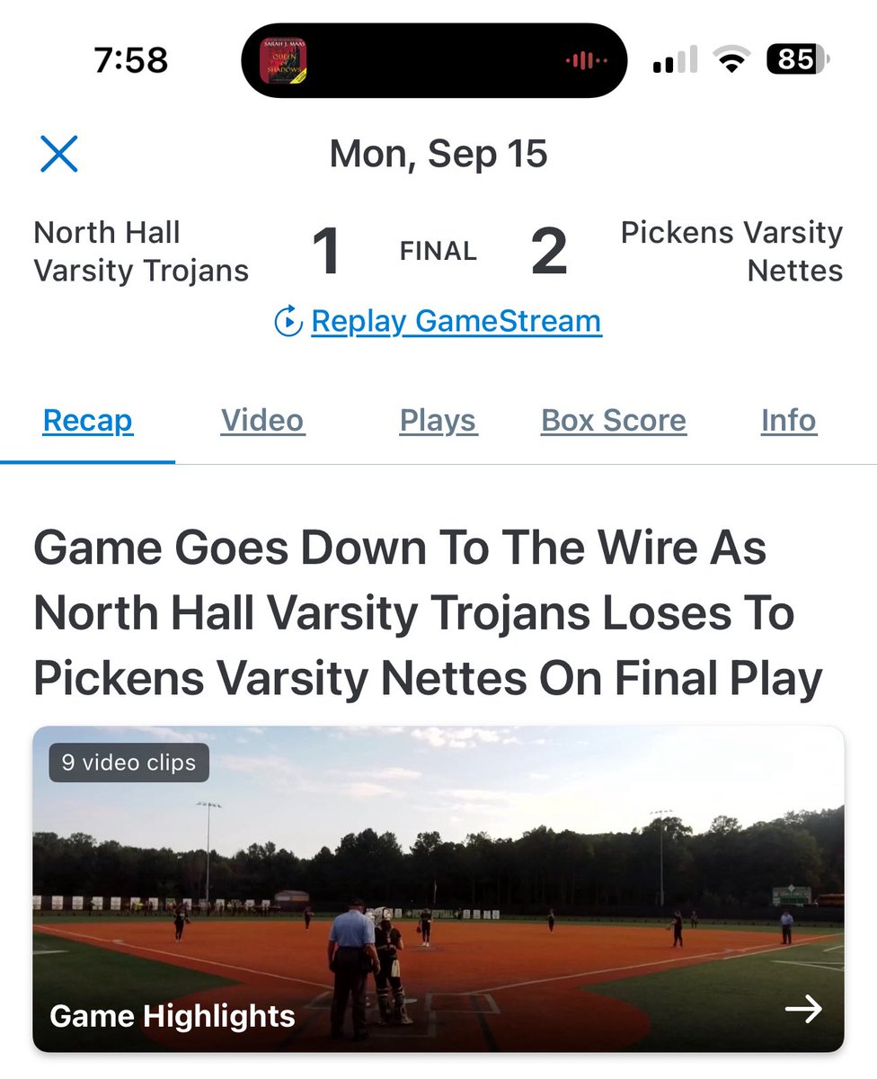 MarleyWeaver09's tweet photo. Although we didn’t have the outcome we wanted I am so proud of my team for staying up and fighting until the last pitch.  
Hitting  off a very talented pitcher I got a nice opp field double.  
Go Trojans! https://t.co/pWe1TSbO3w