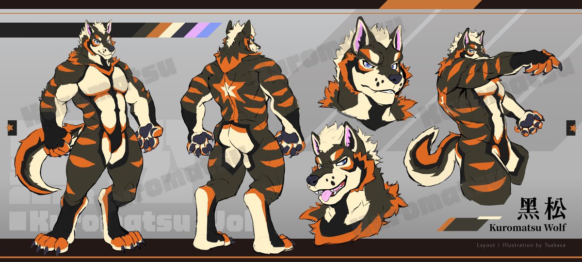 Kuromatsu_wolf's tweet photo. Self-introduction  

Name: 黑松 Kuromatsu  
Species:  Wolf  
Studio:🪡@kigurumikagetsu
Date of birth: 2020/6/30   

Name: 蛋捲 Barquillo  
Species:  Hyena  
Studio:🪡@BK_fursuit
Date of birth: 2025/6/29  

📸:@DragonWolf_AD  
🎨🖌️:@Tsabasa_ https://t.co/hZk2tC63to