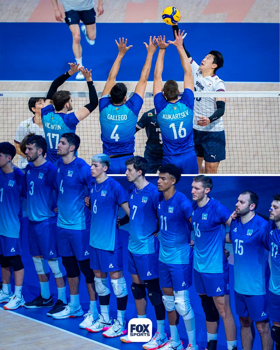 FOXSportsArg's tweet image. #Vóley | ¡Ganó Argentina! 🙌🇦🇷 Los dirigidos por Marcelo Méndez vencieron a Corea y quedaron a un paso de los 8vos de final del Mundial.

ARG 🇦🇷 3 - COR 🇰🇷 1 (25-22, 23-25, 25-21, 25-18)
👉 Si Francia derrota a Finlandia, la Selección estará en 8vos.