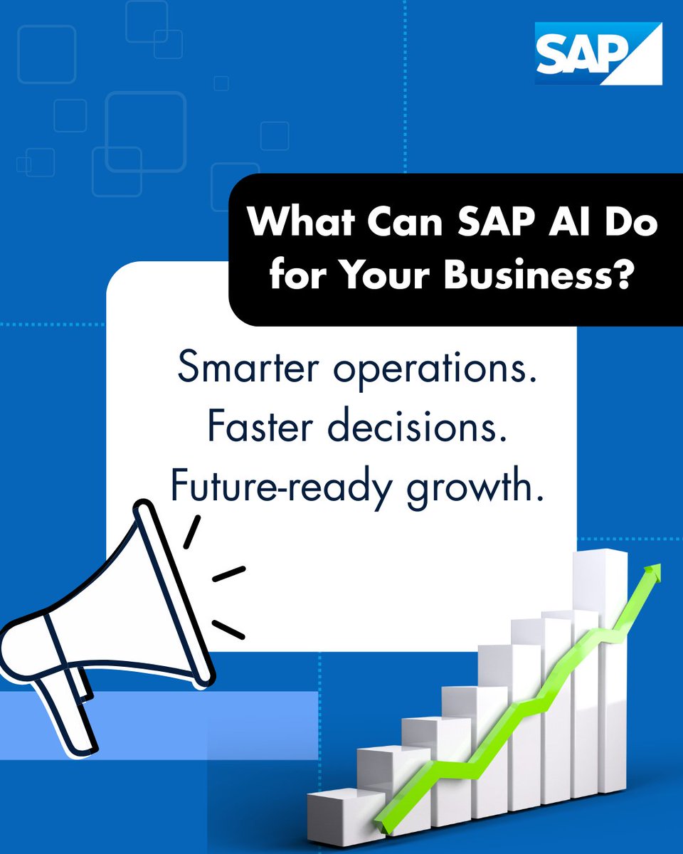 npglobal's tweet image. 🚀 Reimagine your business with SAP AI!
Automate tasks, make smarter decisions &amp;amp; drive innovation to stay ahead in the digital era. 🌐✨
👉 Connect with us: sanjay.pandey@netprophetsglobal.com

@SAP 

#SAPAI #DigitalTransformation #FutureOfWork #NetProphets