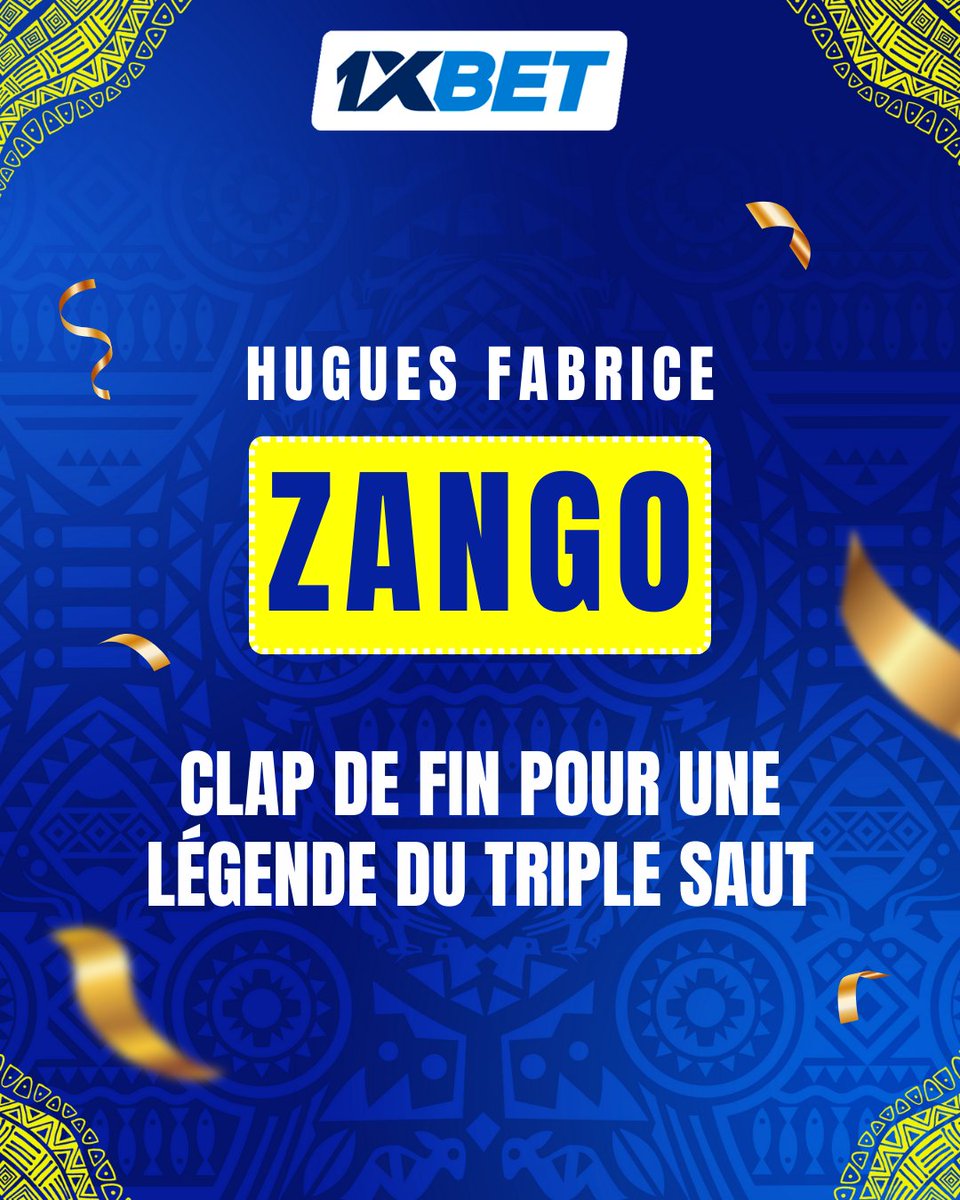1xbetbf's tweet photo. 🇧🇫 Hugues Fabrice Zango, the first Olympic medalist of Burkina Faso, will retire after the 2025 World Championships in Tokyo.
From the indoor world record (18.07m) to the 2024 world title, he remains a triple jump legend 🙏🔥
#Zango #BurkinaFaso #1xBet https://t.co/RVSp2VMH1v