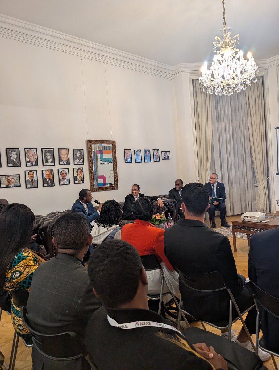 PNezerwa's tweet photo. Honored to connect with H.E. Ambassador IGOR CESAR, Ambassador of the Republic of Rwanda to Germany, Representative to the European Union, and Dean of African Ambassadors in Germany, on Day 1 of #AGYLE2025 this Monday. https://t.co/zfucOKN7PN