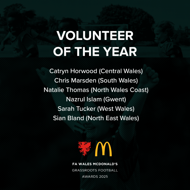 FAWales's tweet photo. Celebrating the unsung heroes of grassroots football 👏

Llongyfarchiadau to our remaining FAW McDonald’s Grassroots Awards regional winners 🏆