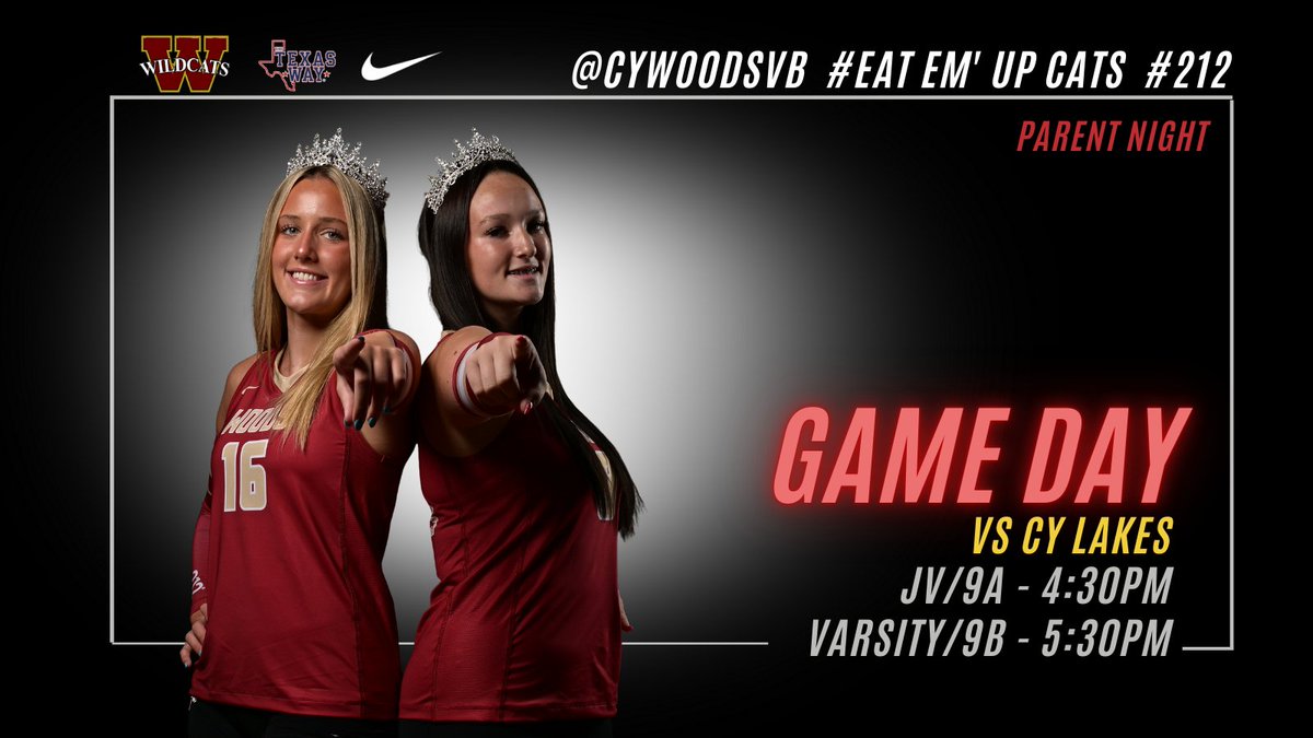 It's a GREAT DAY for a GAME DAY!🐾

Come out and support your Lady Wildcats as we come out and support our WONDERFUL PARENTS because it's Parent Night!!!

#212