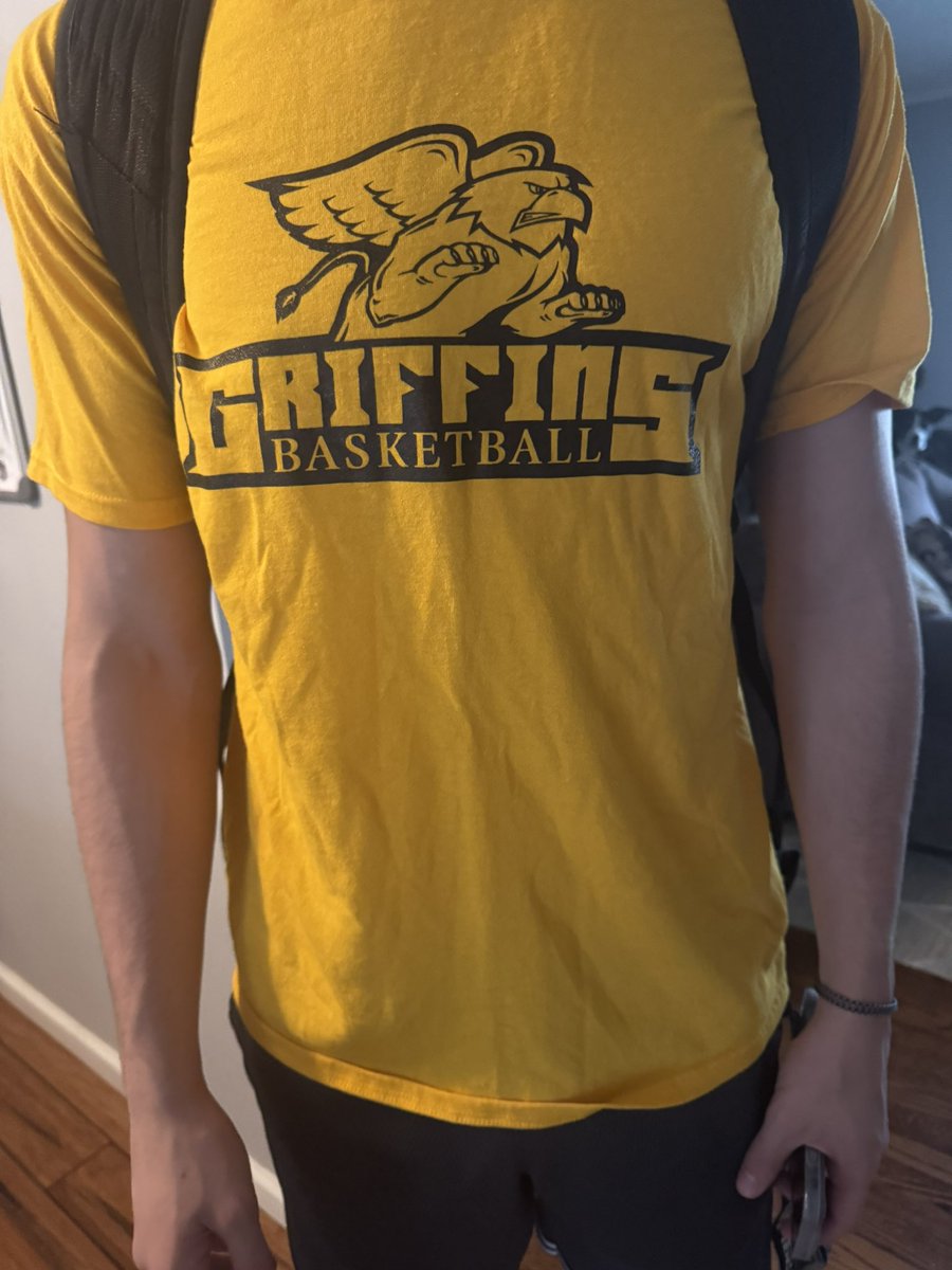 Sporting some <a href="/SetonHallMBB/">Seton Hall Men's Basketball</a> gear today Coach <a href="/CoachBenWilkins/">Ben Wilkins</a> for school and wearing yellow in honor of #maddogstrong <a href="/gwhsbasketball/">George Washington High School Boys Basketball</a> and the fight vs childhood cancer.