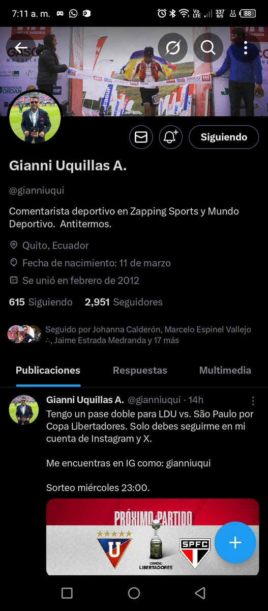 pablomb89's tweet photo. @gianniuqui Vamos Liga, con todo el Jueves a ganar!!!! Aguante la \U/ https://t.co/Rha7duXvGf