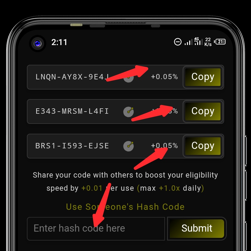 Mimer_updatee's tweet photo. GIDOCHAIN #HASHCODE: 

Copy it and paste in your "ENTER HASH CODE  HERE" in your GIDO MINING app

GET CODE in comment session and come up with your code also 

To increase our eligibility in #GIDOCHAIN mining https://t.co/OzuxCUnfrY