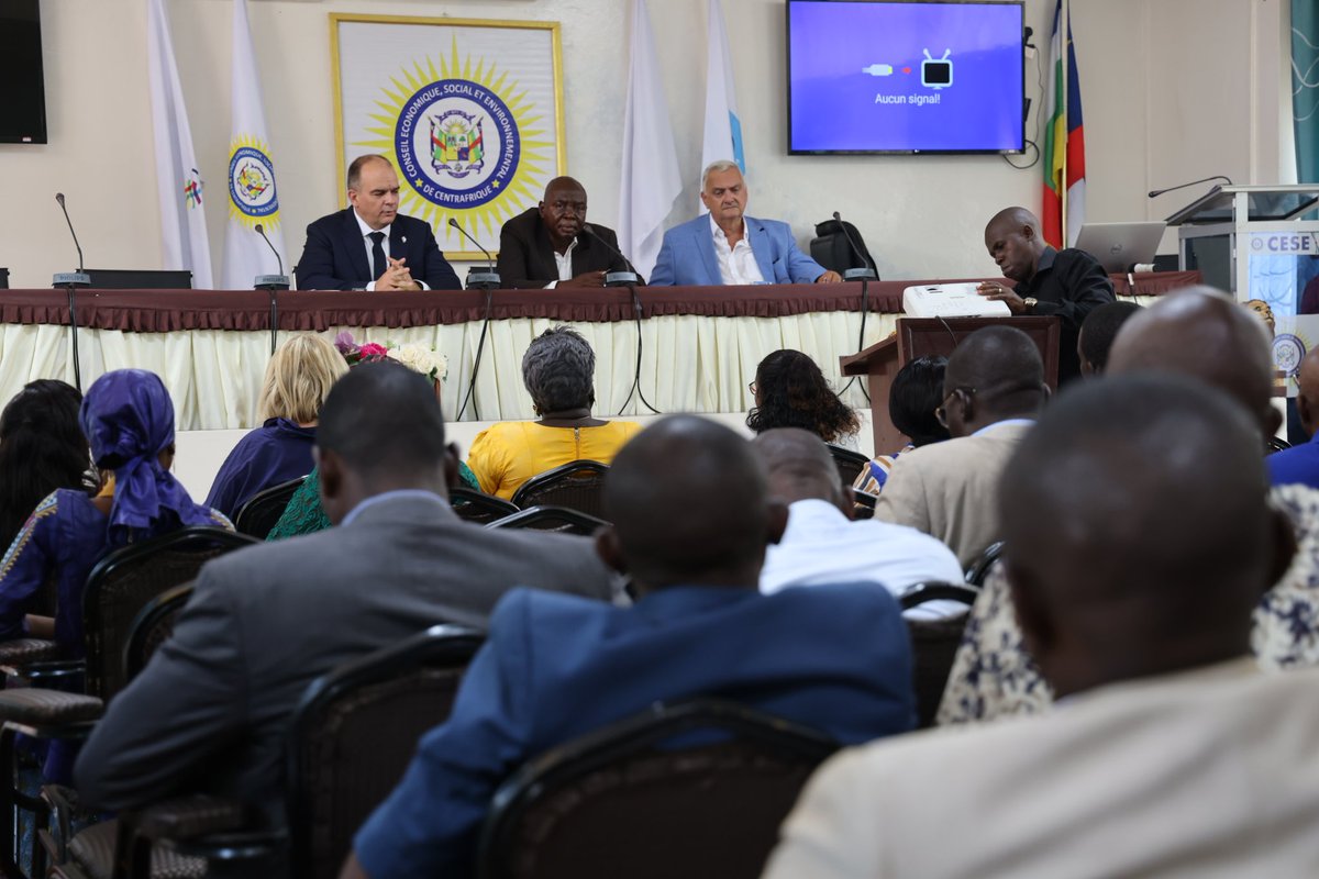 FranceBangui's tweet photo. 🇨🇫🤝🇫🇷 Renforcement de la coopération administrative RCA–France.
Échanges entre l’#INSP 🇫🇷 et les RH de l’administration centrafricaine 🇨🇫 pour moderniser la gestion des #RessourcesHumaines.
Un pas concret dans la #Feuille_de_route Macron–Touadéra.

#Coopération https://t.co/ixYaijrXSA