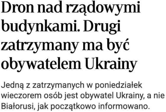 UkroWatch's tweet photo. Jak się okazało, wśród zatrzymanych jest Ukrainiec - a nie dwóch Białorusinów.

#StopDezinformacji https://t.co/14UCGBF2kh