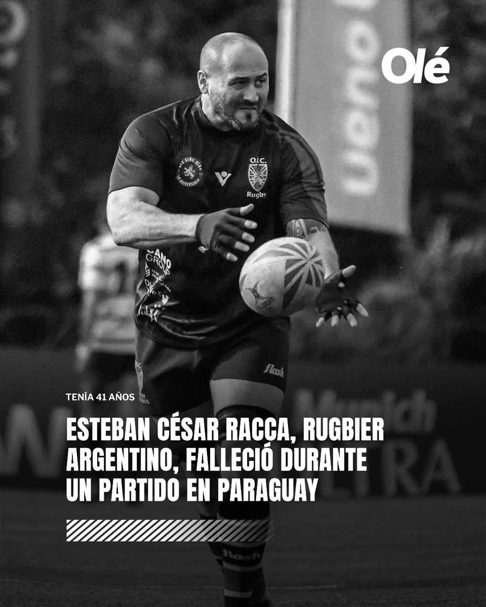 Falleció Esteban César Racca, rugbier argentino ⚫️

En el torneo Pre Intermedia Metropolitano de la Unión de Rugby de Paraguay, el integrante del equipo Old King Club cayó desvanecido en pleno partido contra los Jabalíes Rugby Club

A pesar de la rápida respuesta de compañeros y