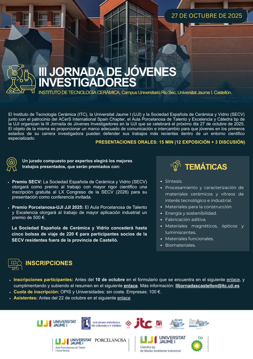 Sociedad Española de Cerámica y Vidrio (SECV) tweet media