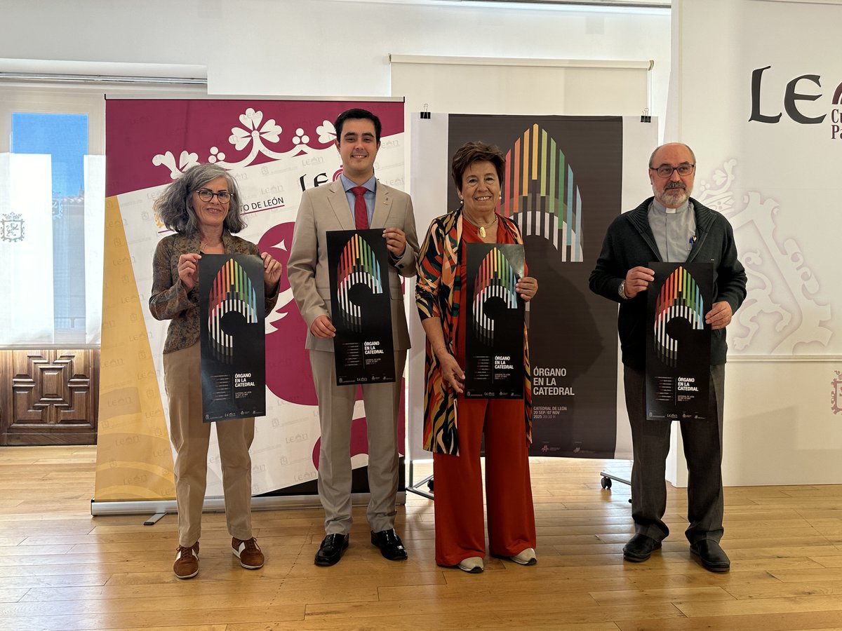 El Ciclo Órgano en la Catedral reúne en #LeónEsp a ocho organistas internacionales del 20 de septiembre al 7 de noviembre, un festival que se recupera tras más de una década sin celebrarse.  

🔗 Más detalles: tinyurl.com/4tahhwe9 

#AyuntamientodeLeón