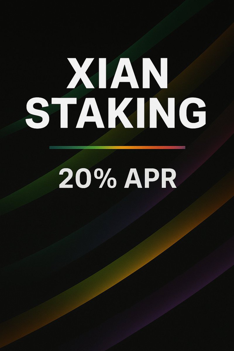 🔥 Stake $XIAN on-chain with a massive 20% APR!
Earn while you hold — simple, powerful, and live today.

👉 Start staking: dex.xian.org/#staking
💡 Looking to buy? See additional markets &amp; options on CoinGecko: coingecko.com/en/coins/xian

💬 Join the community: