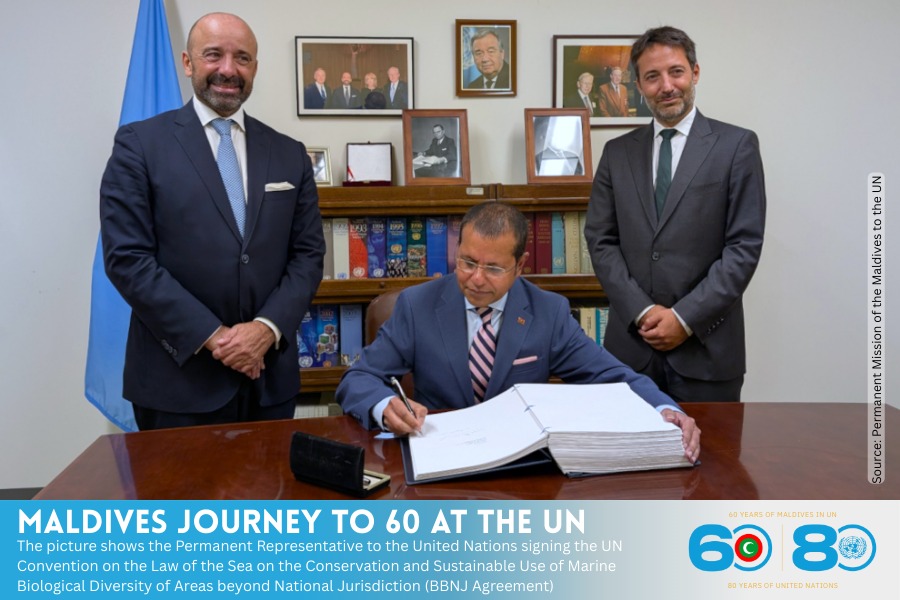 In 2024, #Maldives signed &amp; ratified the <a href="/UN/">United Nations</a> BBNJ Agreement.

This is a landmark achievement that highlights the contribution of the #Maldives in ensuring the protection of marine biodiversity beyond national jurisdiction.

#MDVUN60