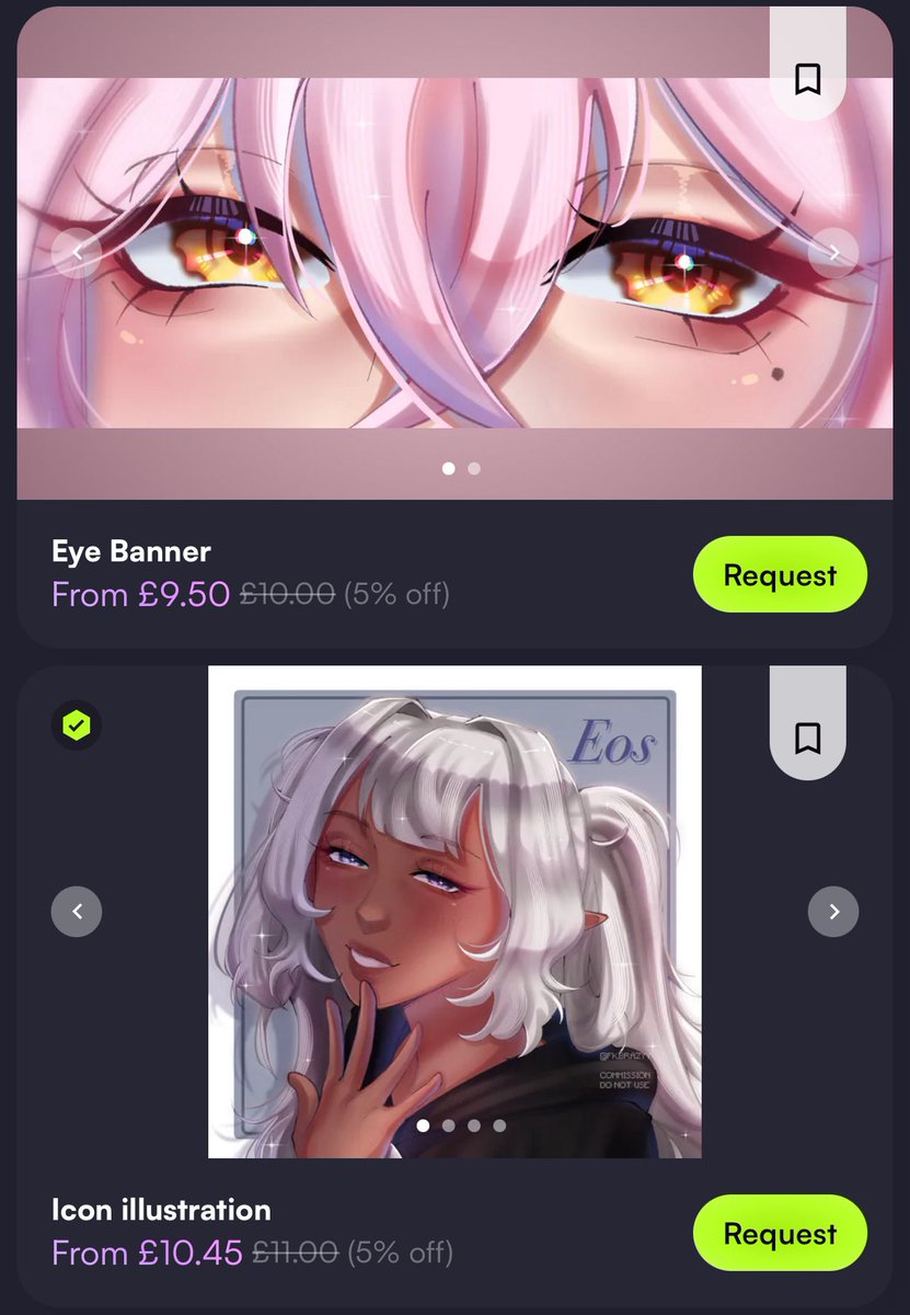 ‼️Eye banner debut sale‼️

I just recently opened eye banner commissions and to celebrate I’ll be offering a small discount for the first 4 people💗🎉

vgen.co/Eosxii

#ArtCommission #artcomms #commission #vtuber