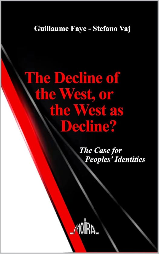 MoiraEdizioni's tweet photo. "Western civilisation and the system on which it rests stand at the zenith of their trajectory. Their power is at its peak. Their influence is pervasive, reaching even those demonised by its narrative. But what do they truly consist of? What are their historical, ideological, and social boundaries? What forces shape them today, especially in societies like those in Europe, so deeply tied to their history? How can we envision, not a retreat to an earlier phase of this history, but a radical transcendence of what they represent—their claim to be the final, universal destiny of humanity’s journey? This concise, visionary work builds on Guillaume Faye’s Le système à tuer les peuples, offering a bold, practical guide for action. It serves as both a manifesto and a vital handbook to steer the thought and action of those who, in the new “decisive years” now dawning, align themselves with the regeneration of history, resistance to decline, and a possible European rebirth. Through these pages, the manipulation is challenged of those who, under the guise of false patriotism, remain agents of the ongoing decay and representatives of the aforementioned civilisation, while the terms of the true choice we are called to make are lucidly reaffirmed.
https://t.co/Tq0izkrjVC
Guillaume Faye @AmisFaye (1949-2019) is known to the English-speaking public, among other things, for Archeofuturism, Why We Fight. Manifesto of the European Resistance, A Global Coup and Sex and Deviance (all published by Arktos). Among the works of Stefano Vaj @vaj_stefano available in English, we recall Human Rights. Genealogy of a Moral (Moira), Biopolitics: A Transhumanist Paradigm (Carmelina), and Intelligent Artificialities: Who Is Afraid of the Big, Bad AI – and Why (Moira). Many writings by both are also accessible online.