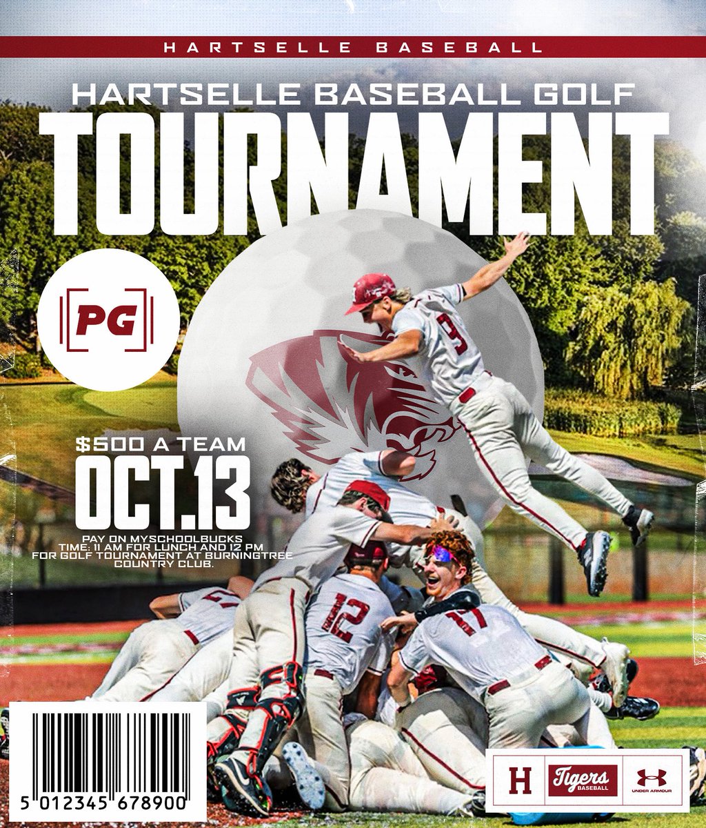 Don’t forget to sign up for the Hartselle Baseball Golf Tournament coming up Oct. 13.
