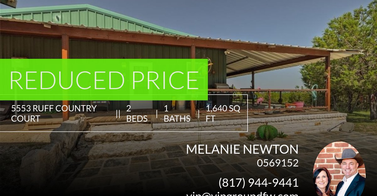 📍 Reduced Price 📍 This recently reduced home at 5553 Ruff Country Court in Granbury won't last long, so, don't wait to set up a showing! Reach out here or at (817) 944-9441 for more information! homeforsale.at/5553_RUFF_COUN…
