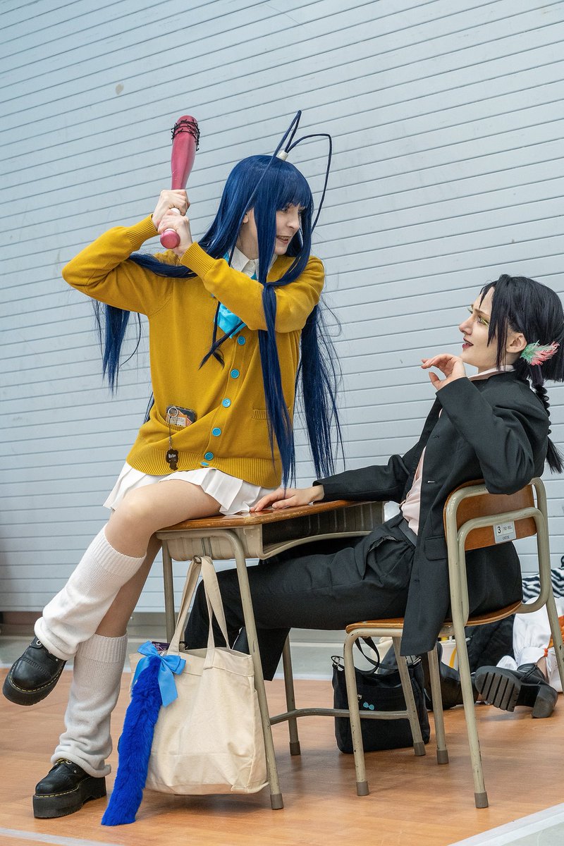mirai12307's tweet image. ※コスプレ/cosplay
BLEACH
綾瀬川弓親vsジゼル・ジュエル
THE HIGH SCHOOL WARFARE Ver.
🦚隠してるつもりだろうけど…
🧟♀️は?!
#ブリーチコスプレ #アコスタ池袋
#コスプレイヤーさんと繋がりたい