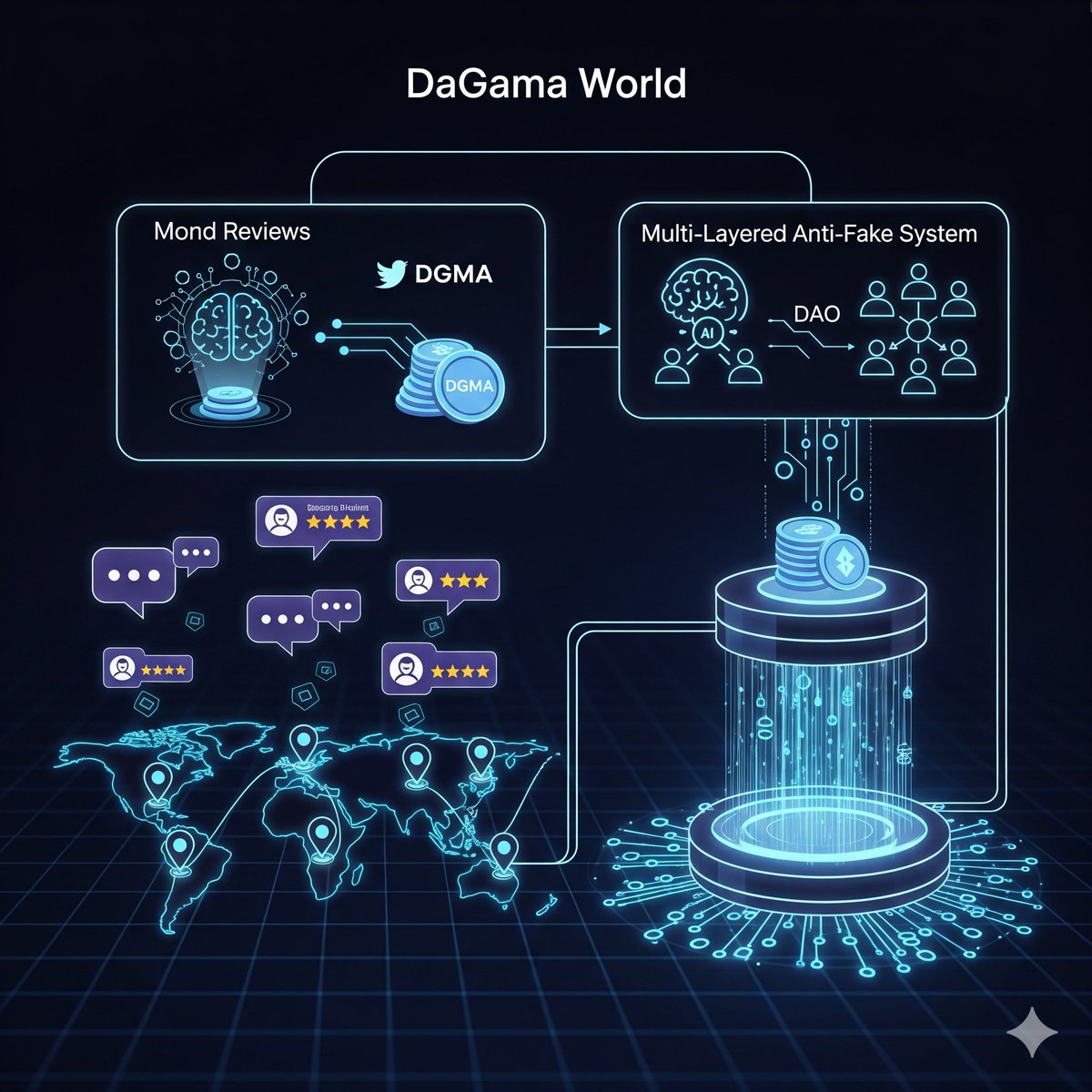 1/3
Tired of fake reviews and paid-for ratings? 🤯 The new app <a href="/dagama_world/">daGama</a>  is fixing it. 

They're building a decentralized discovery platform on blockchain to make sure every recommendation is genuine. No more guessing.