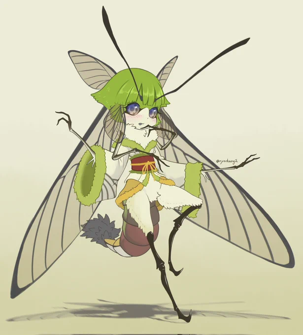 #いいねした人は私のイラストを自分の絵柄で描く オオスカシバチャンなど…