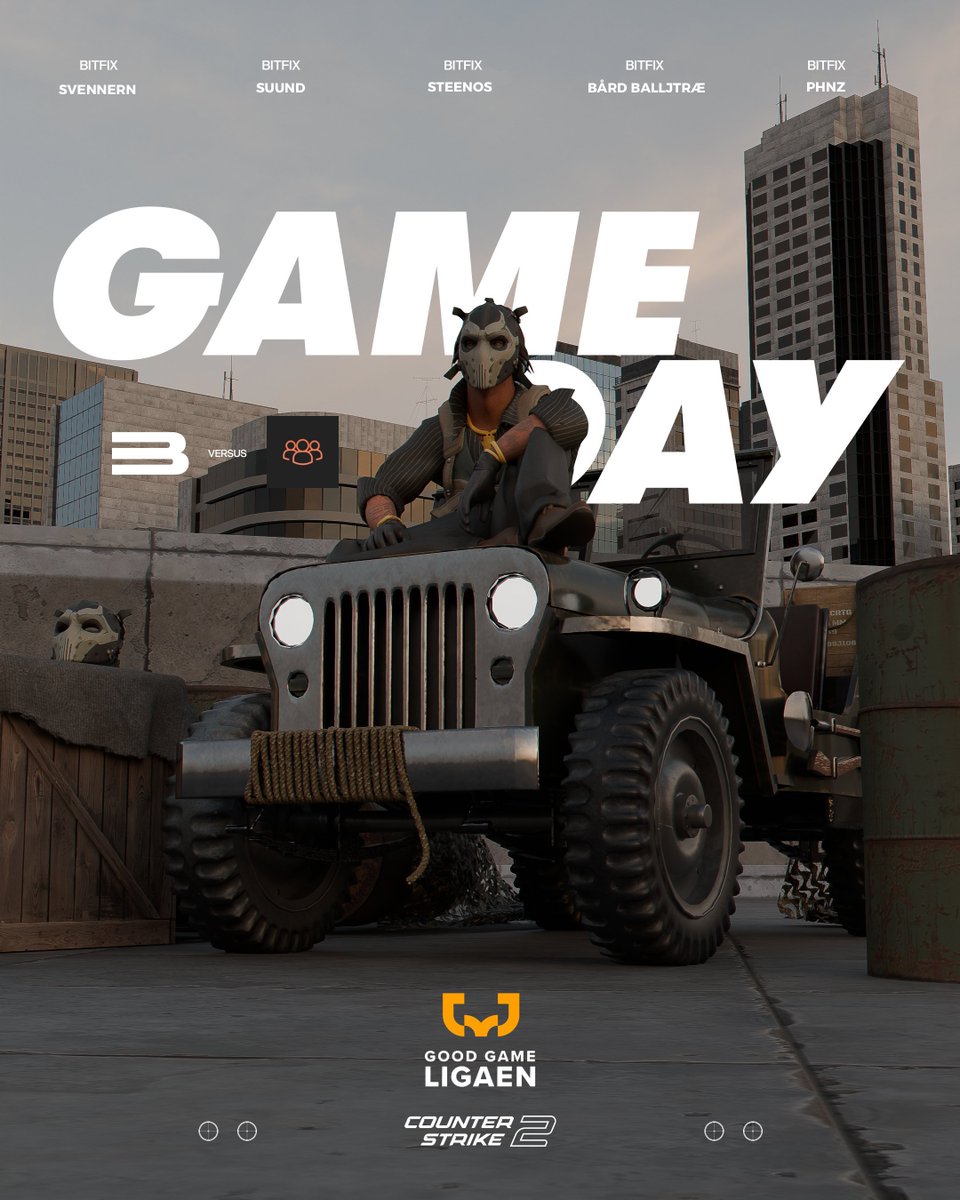 Game Day | #CS2 | <a href="/ggligaen/">Good Game-ligaen</a> 🇳🇴

We’re already 1-0 in the series after a walkover in our opener - now it’s time to face #WengaOldBoyz tonight at 19:00 CEST

📺 Stream: TBA – stay tuned!
#BitfixGaming #CS2 #GGL #GameDay