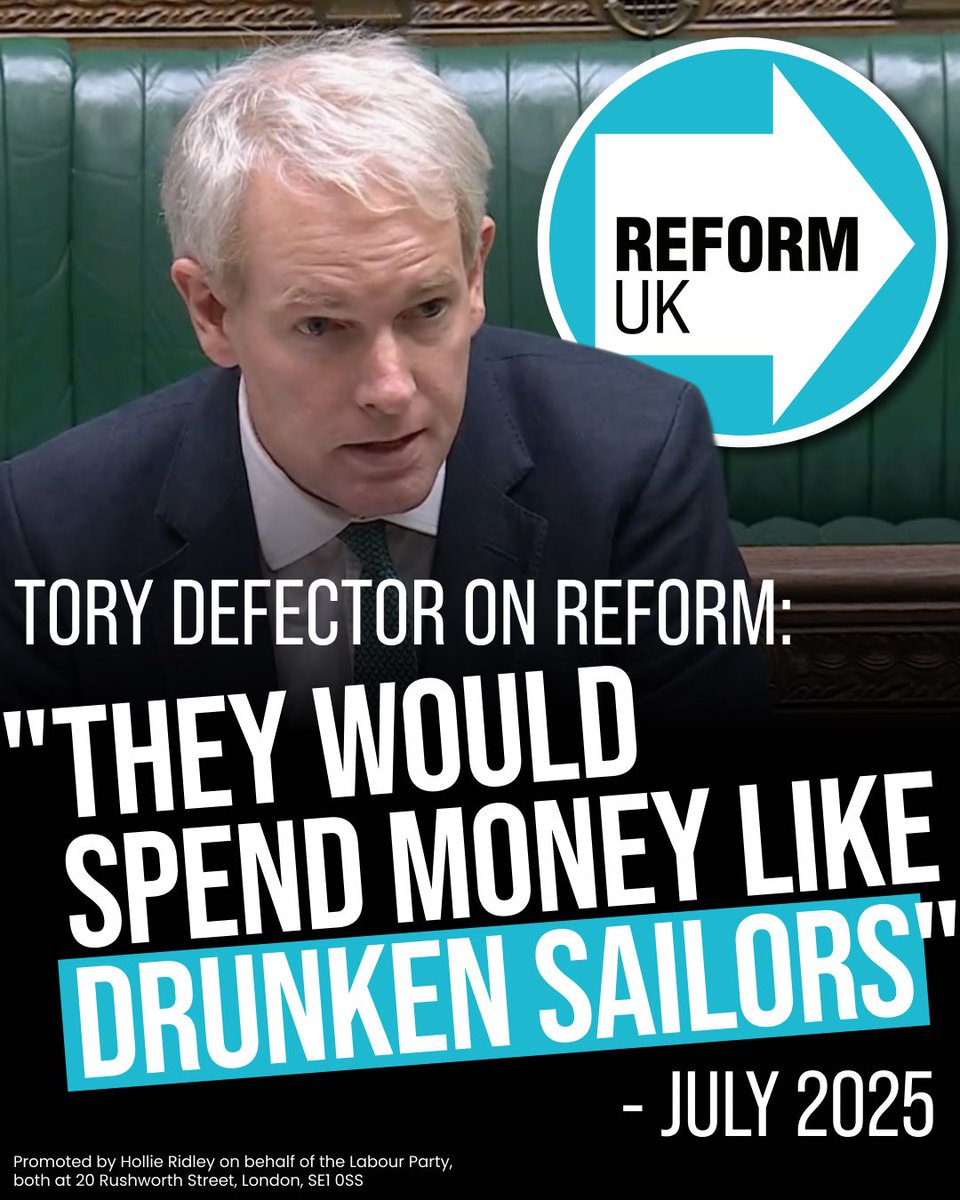 Take it from their newest ex-Tory MP: Reform cannot be trusted with our economy.