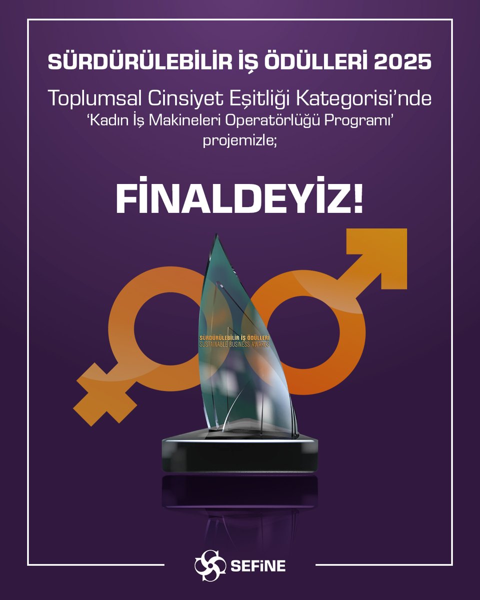 Sürdürülebilir İş Ödülleri 2025’te, Toplumsal Cinsiyet Eşitliği Kategorisi’nde “Kadın İş Makineleri Operatörlüğü Programı” projemizle finale kaldık!

Finalist at the Sustainable Business Awards 2025 with our “Women Construction Equipment Operators Program”!