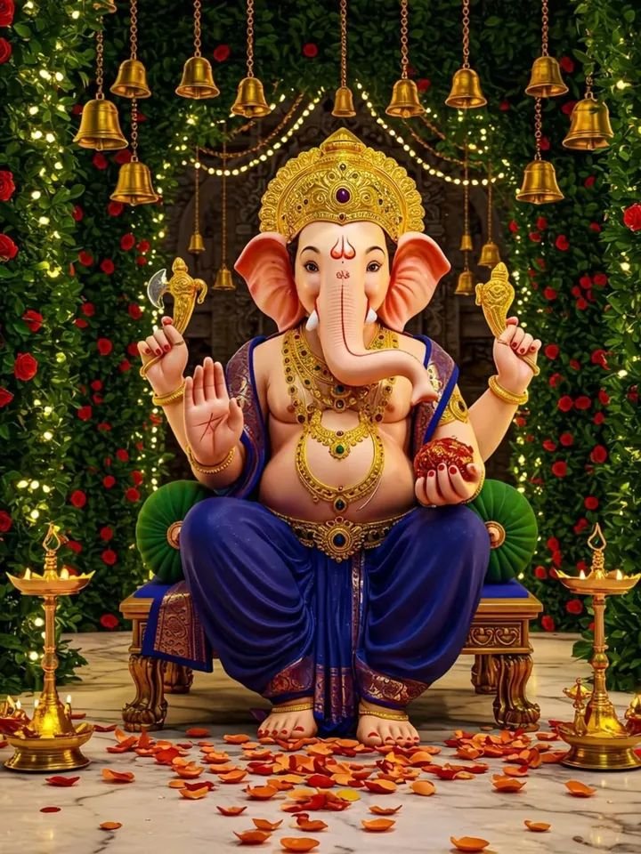 गणपति बप्पा मोरया 

विघ्नहर्ता श्री गणेश सबके दुख हर लें 
मंगलकारी बप्पा जीवन में खुशियाँ भर दें 
सदा बुद्धि, बल और समृद्धि का आशीर्वाद बरसाएं 
जय श्री गणेश, गणपति बप्पा मोरया! 🙏🌺