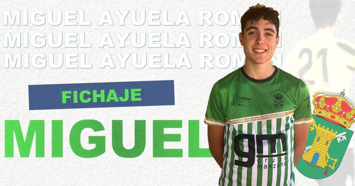 🟢⚪️ OFICIAL FICHAJE | MIGUEL AYUELA, nuevo jugador del CdF Torreorgaz, tras finalizar su etapa de juvenil se incorpora al club de su pueblo.
 
🖊️ El delantero firma su contrato para la temporada 2025/26

💚🤍💚🤍💚