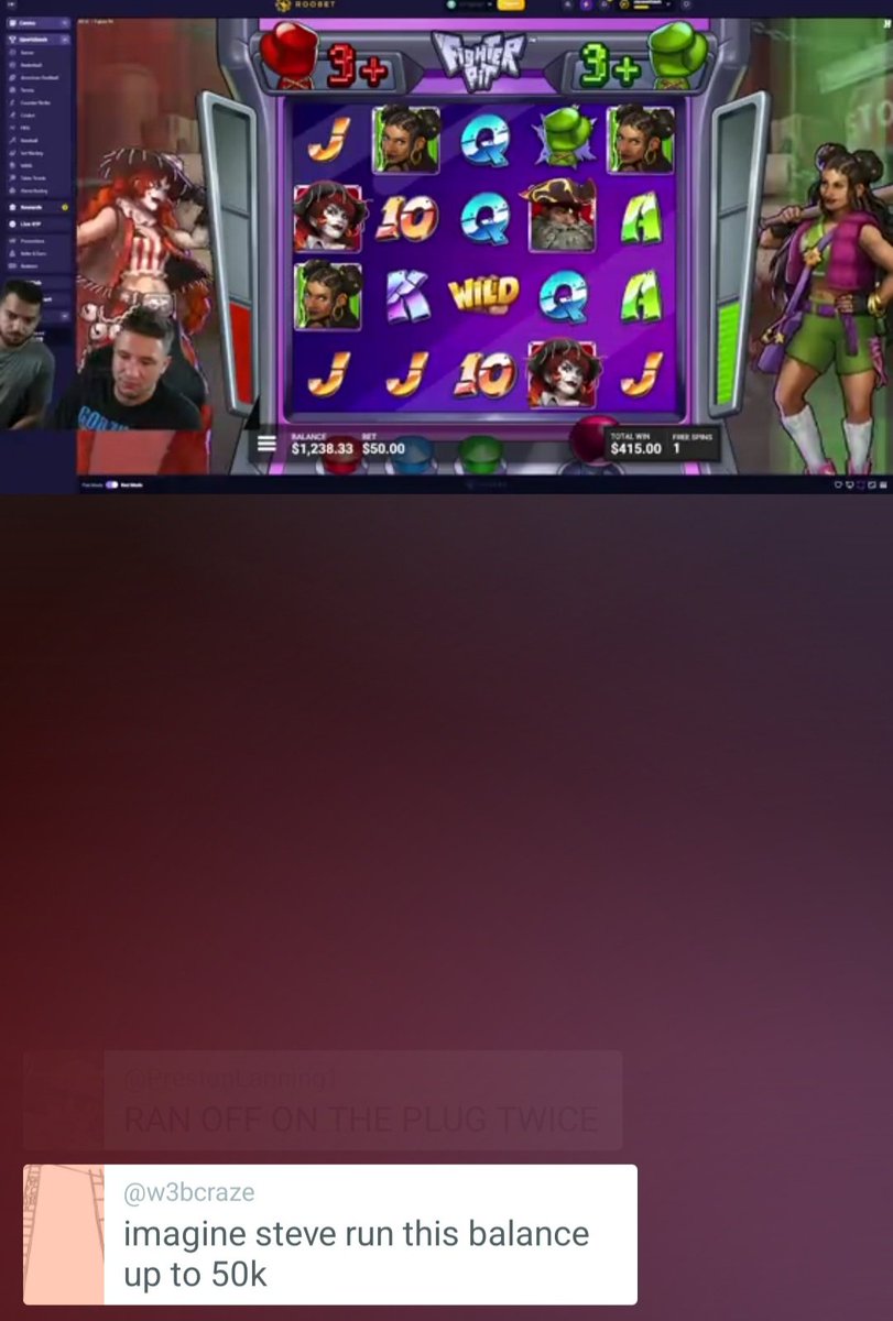 w3bcraze's tweet image. Bro!!!

Lastnight on stream I manifested Steve&apos;s win 🏆

He said he needed a Max win of 300k

I said &quot; win 500k sent 10k to chat&quot; 

An he did jus that! 

Too bad I did NOT win 🏆 😔 

But in a way I did, shoutout to @stevewilldoit @roobet ❤️💪