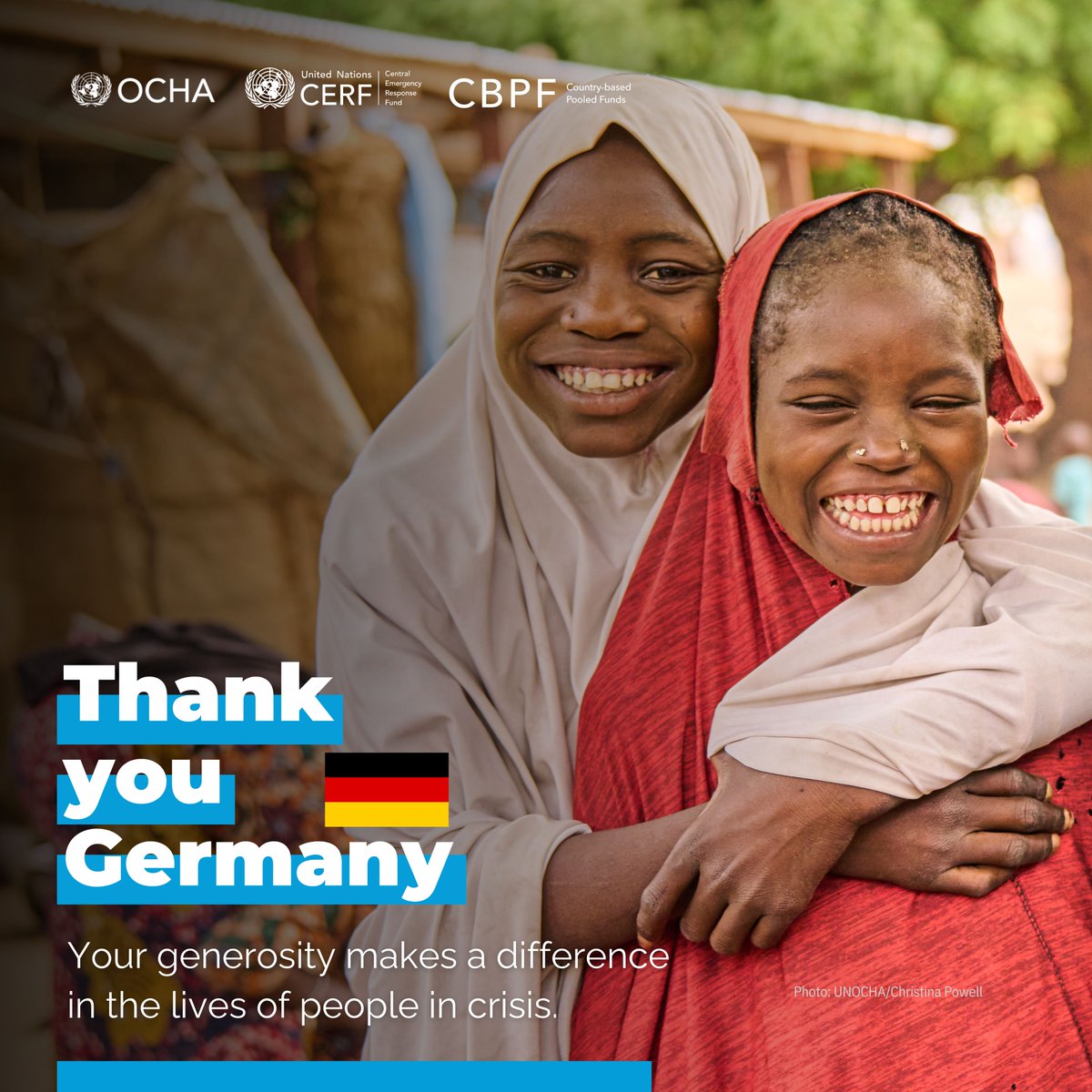 Danke schön Germany🇩🇪, for your generous contributions to <a href="/UNCERF/">CERF - The UN's emergency fund</a> &amp; the #NigeriaHumanitarianFund.  

Your support to #AnticipatoryAction will enable humanitarians in Nigeria to provide assistance to people in flood-prone areas and mitigate the worst impacts.

#InvestInHumanity