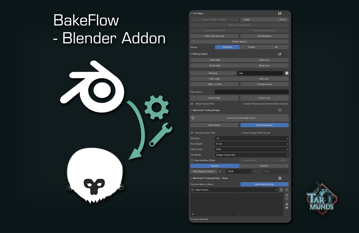 Damn twitter visibility is harsh those days
Don't hesitate to check out the addon I just released for free, BakeFlow
UVs Retopo operator, marmoset bridge, settings per maps, ....