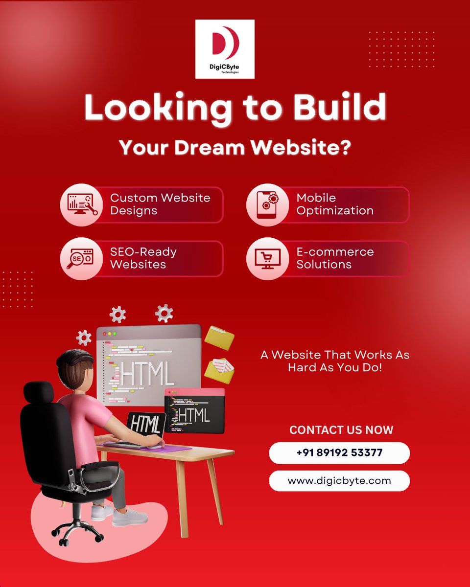 digicbyte_tech's tweet image. Your website shouldn’t just exist; it should perform.
We build custom websites that attract visitors, convert leads, and grow with your biz. From sleek designs to SEO-ready dev — we make sites that work as hard as you do.
#DigiCByteTech #WebsiteDevelopment #SEO #BusinessGrowth