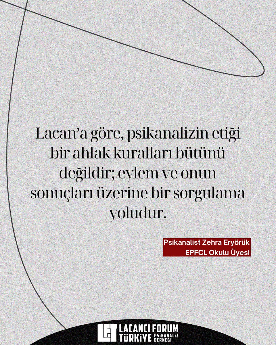 lacanciforumtr's tweet photo. 2025-2026 yılı seminer programı “Talep, Aşk ve Psikanaliz Etiği” temasıyla 28 Eylül 2025, Pazar günü başlıyor.

Kayıt ve detaylı bilgi için lacanturkiye@gmail.com adresine yazabilirsiniz ve https://t.co/xbVcb59mFp adresini ziyaret edebilirsiniz. https://t.co/ztKeDE0Okj