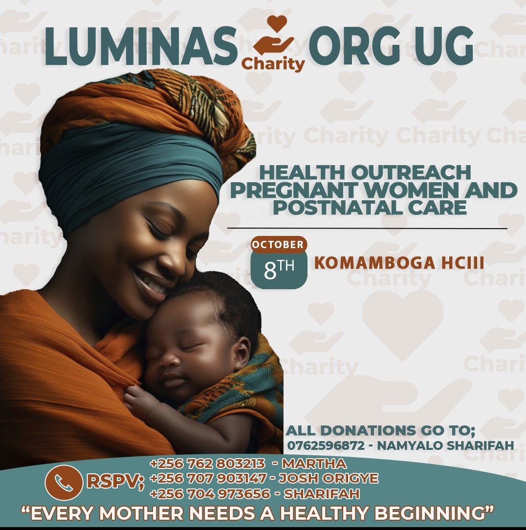 Thousands of mothers and women face significant challenges during pregnancy and child birth. With maternity charity, we able to bridge the gaps and ensure each woman has a smile. Join us today as we bring a smile on mothers in Komamboga health center lll on the 8th October 2025.