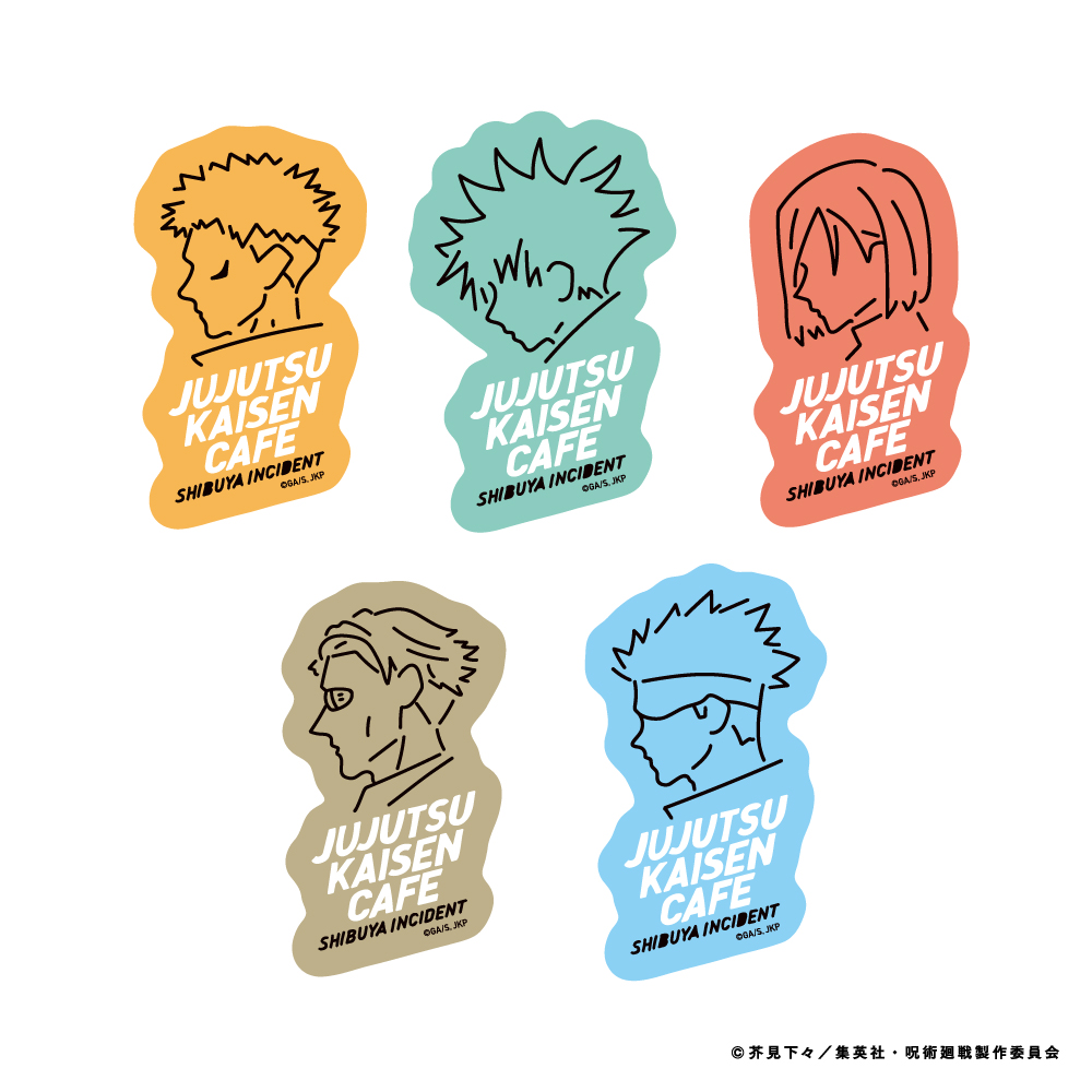 jujutsu_cafe's tweet photo. ◤グッズ紹介！◢
ミニキャラや横顔のアイコンを使用したステッカー！

・ステッカーセット（5枚入り）／税込1,045円
・アイコンステッカー（全5種）／税込550円

↓詳細はこちらから
https://t.co/31zYo8p6m5
#呪術廻戦 #呪術廻戦カフェ https://t.co/8ddpy8dypL