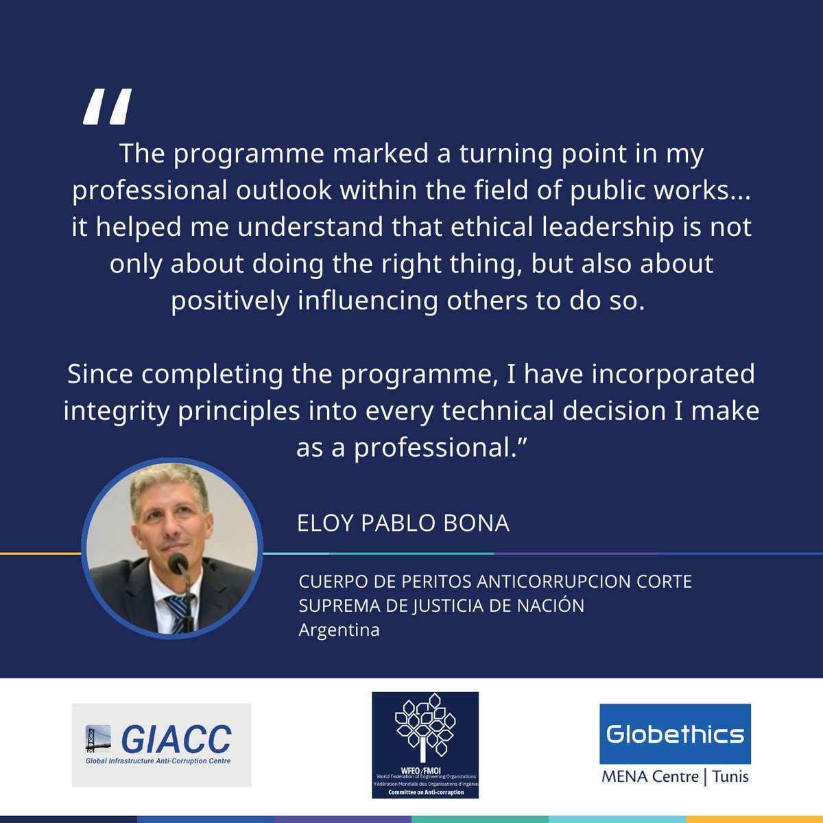 💬From drafting protocols to teaching ethics in engineering, one participant shows how our #AntiCorruption training sparked long-term cultural change.

📌 Equip your team for ethical decision-making.
Join a masterclass at #GEF2025: globethics.net/gef2025-execut…