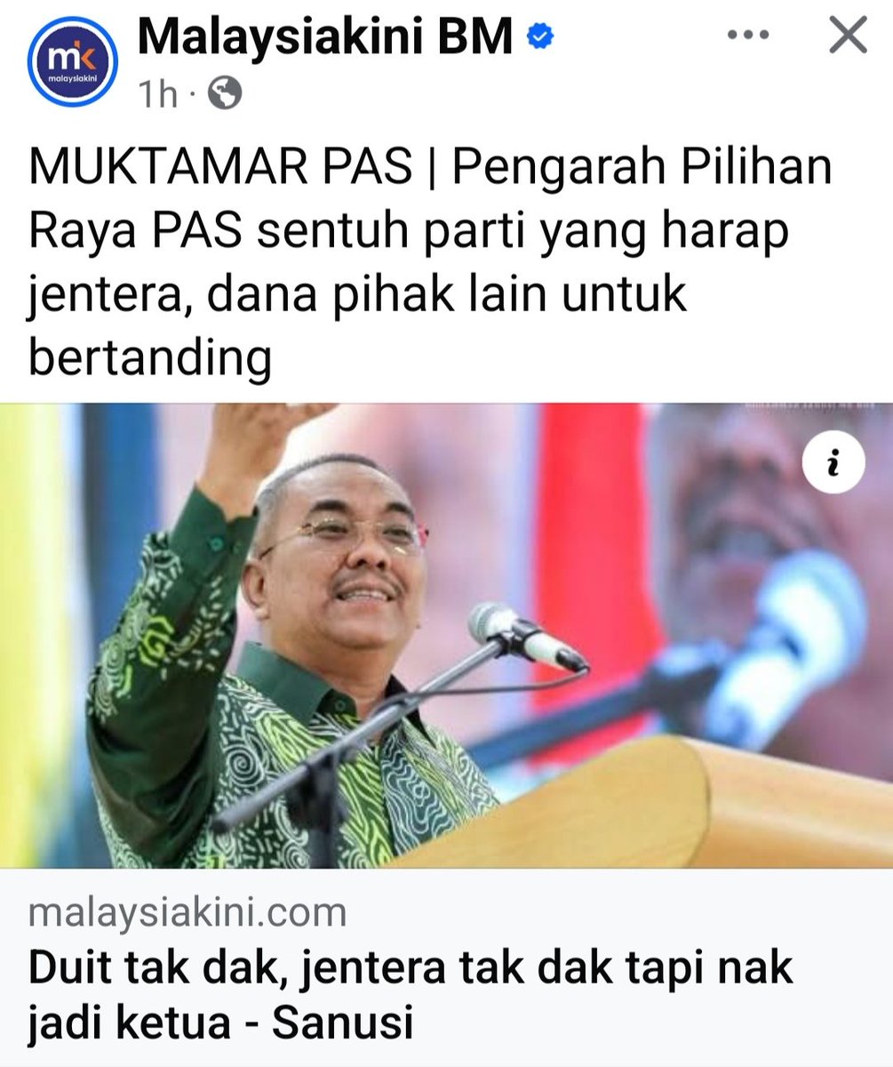 Nazril_Iznil's tweet photo. Hinanya Bersatu Pada Mata PAS

Telan sahajalah Din Cirit, Mejah, Jemin dan Bersatu. Hangpa kena akui, memang hangpa menumpang kekuatan PAS. So tadah sahajalah telinga, kalau bercerai dengan PAS bermakna akan ghuyub  Bersatu masa PRU16 nanti.

Lagi satu, kepada Din Cirit dan Bersatu. Suluhlah muka hangpa dulu. Kekuatan takde, jentera takde tapi muka tak tahu malu nak jadi PM. Kesudahan sebuah parti longgokan PENGKHIANAT.