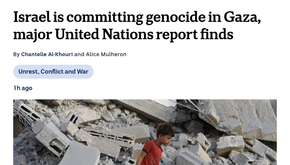 EddyJokovich's tweet photo. OK, everyone else has known that it’s a genocide for almost two years. Here it is confirmed – Israel is committing genocide in Gaza – no more words of “concern” or selling weapons behind the scenes. Israel needs to be stopped. #IsraelGenocide https://t.co/GYHGgA6spL