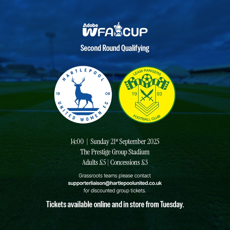 Official_HUFC's tweet photo. 🏆 Our @Official_HUWFC team will play @LeamWomen in the Second Qualifying Round of the #AdobeWomensFACup at the Prestige Group Stadium this Sunday!

Tickets are now available in-store and online - come and support the girls in the Cup!

#HUFC