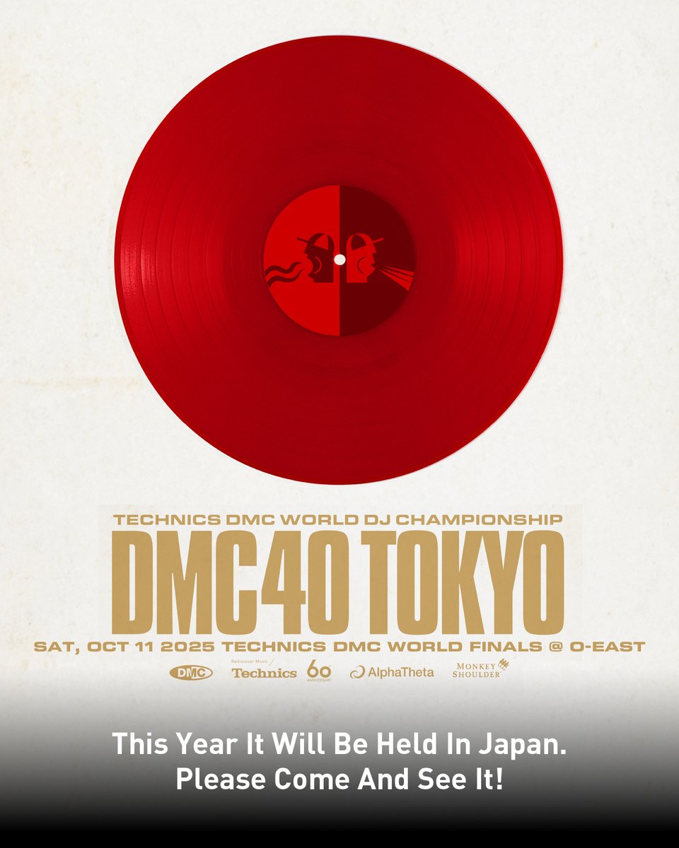 technics's tweet image. What is DMC? #1
Just one month to go until the DMC TOKYO Final on 11th October!
In the meantime, we’ll be sharing more about this legendary event.

Experience and explore the world’s greatest DJ competition — the DMC World DJ Championships.

#Technics 
#DMCworldfinal