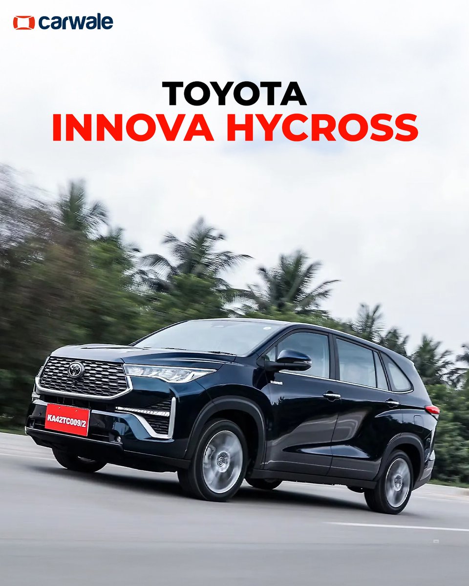 CarWale's tweet photo. 🌟 From its striking front fascia to the spacious interiors, every frame highlights a new detail worth admiring in the #Toyota #InnovaHycross!
Which side of the Hycross speaks to you the most? 👀
#toyotainnovahycross #toyotaindia #toyotamotors #cwphotos #cars #automobiles https://t.co/T5nCxQbNFn