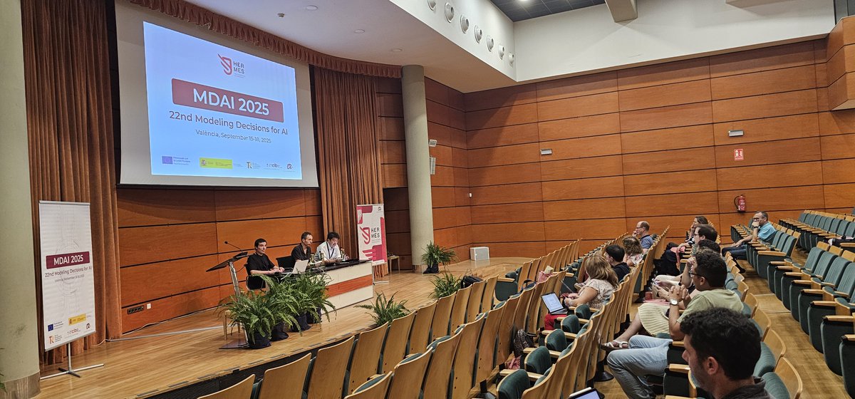 HermesURV's tweet photo. Entre el 15 y el 18 de septiembre estamos llevando a cabo en el Jardí Botànic de Valencia el congreso MDAI2025, un congreso internacional sobre procesos de decisión e inteligencia artificial responsable. 

https://t.co/ozHVV6VFuQ

#nextgenerationeu #PlanDeRecuperacion https://t.co/1YLiqIs721