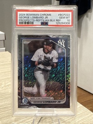 2024 Bowman Chrome George Lombard Jr Black Reptilian #06/10 🔥 PSA 10🔥 Pop 2 🔥 #ad #thehobby cardpromoter.com/2025/09/15/bas…