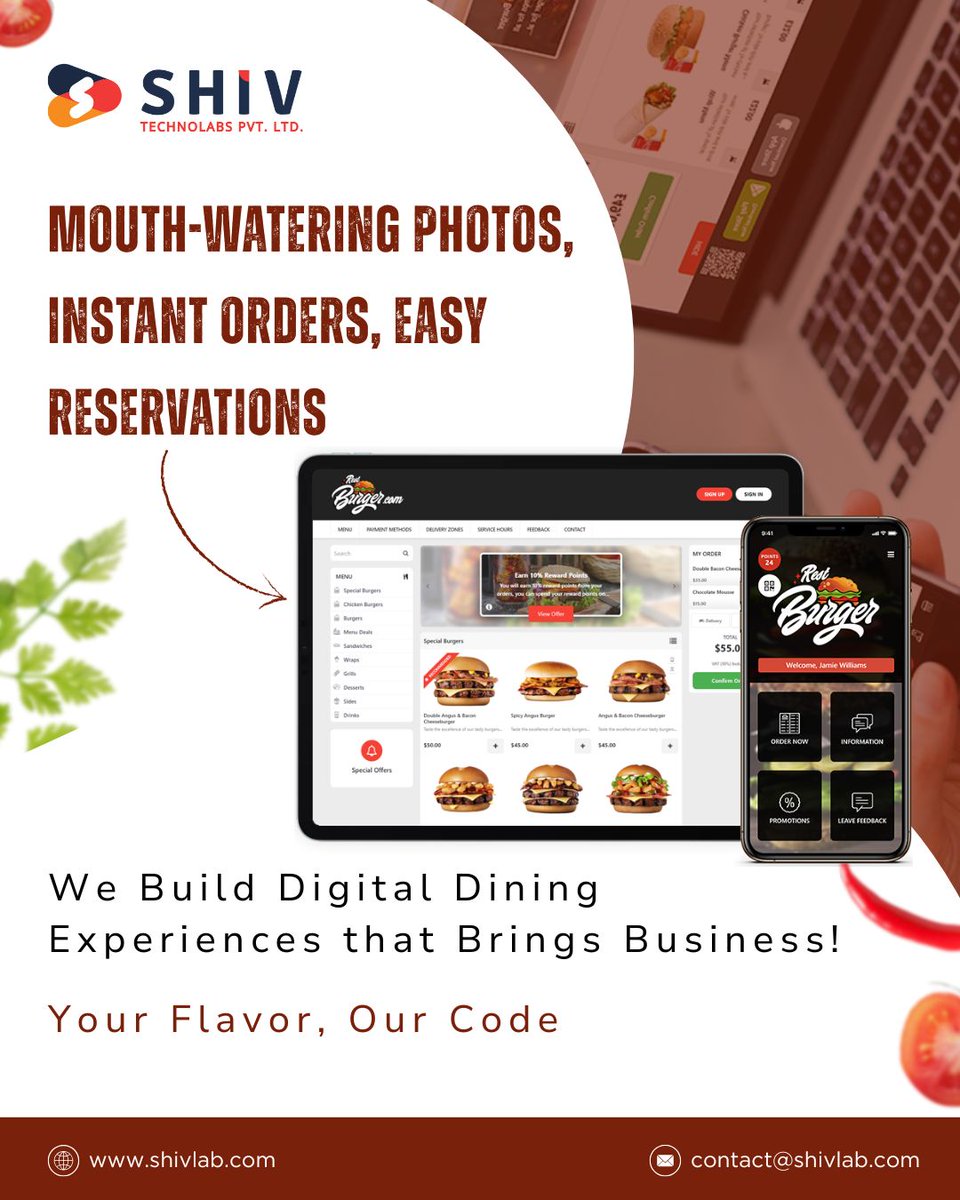 Shiv_Technolabs's tweet image. 🍔✨ 𝐑𝐞𝐬𝐭𝐚𝐮𝐫𝐚𝐧𝐭𝐬 𝐠𝐫𝐨𝐰 𝐟𝐚𝐬𝐭𝐞𝐫 𝐰𝐡𝐞𝐧 𝐝𝐢𝐠𝐢𝐭𝐚𝐥 𝐦𝐞𝐞𝐭𝐬 𝐝𝐢𝐧𝐢𝐧𝐠!
From attractive food photos to instant online orders we create solutions that keep your customers coming back.
🌐 shivlab.com/restaurant-web…
#shivtechnolabs #knightcoders